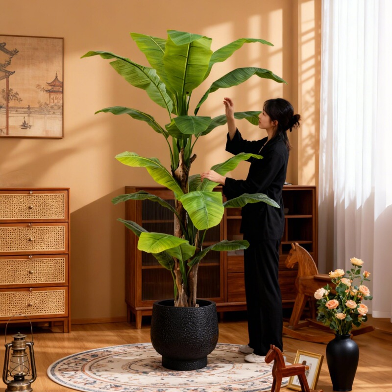 Simulated Green Plants, Large Bonsai, Fake Green Tree Pots, Nordic Style Decoration, Home Interior Living Room Floor-Standing Ornaments Simulated Green Plants, Large Bonsai, Fake Green Tree Pots, Nordic Style Decoration, Home Interior Living Room Floor-Standing Ornaments