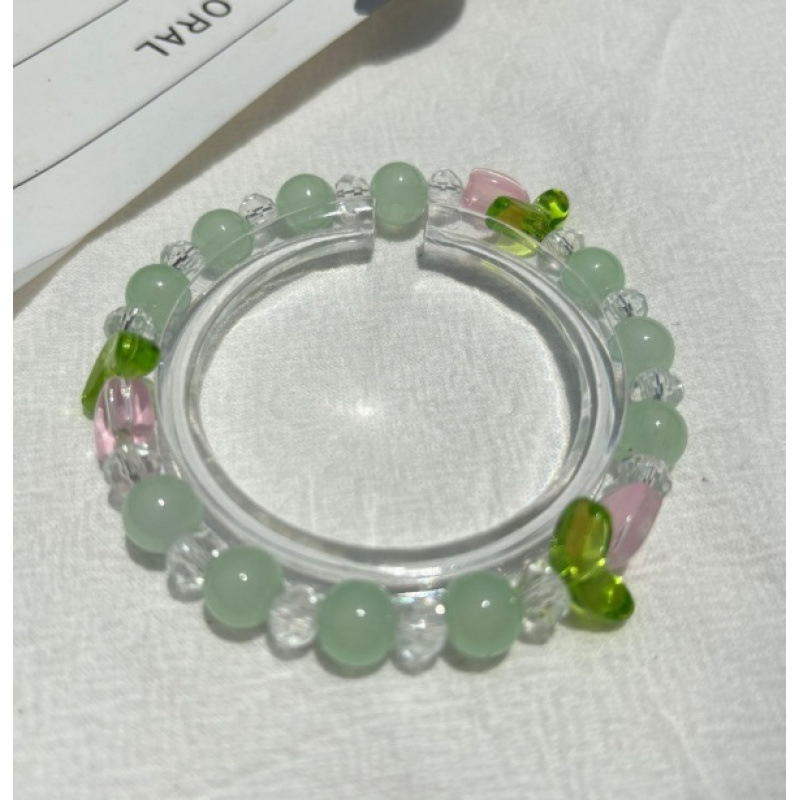 S025-[그린] 튤립 팔찌#SZ215용
