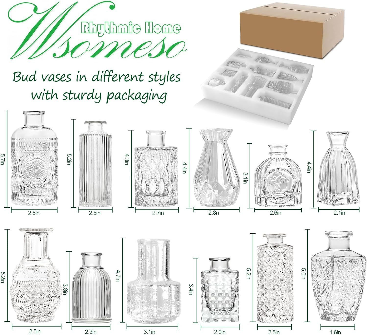 Juego de jarrones pequeños populares de Amazon, jarrones de estilo europeo para arreglos florales, decoración de alta gama para sala de estar y cocina