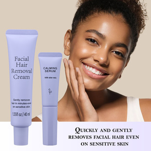 Cross-Border Unlabeled Hairremoval Cream Gentle Cleansing Facial Hair Removal Cream + Essence Facial Moisturizing and Hydrating