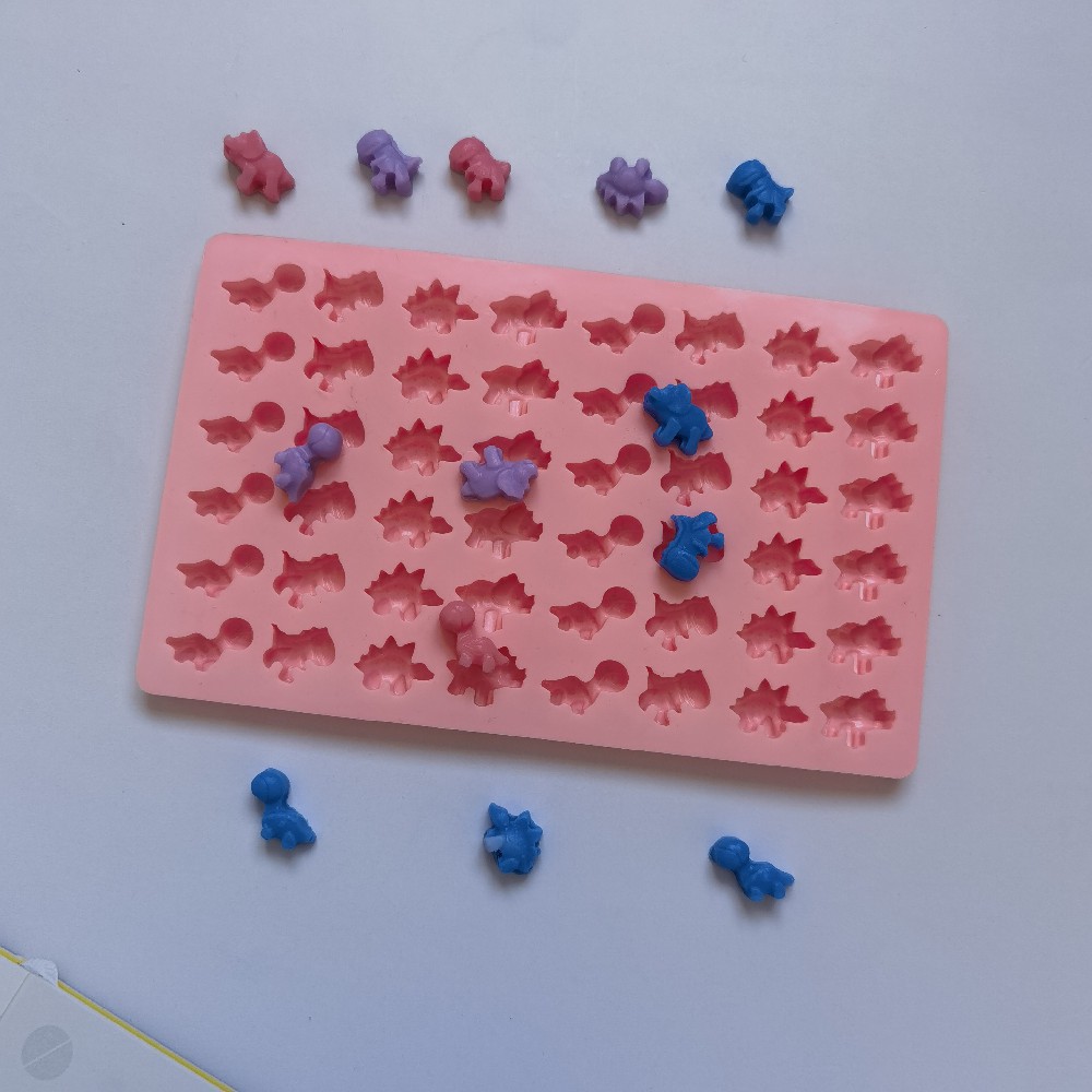 48 pequeños dinosaurios 132 chocolate molde de silicona pastel helado pudín molde de postre jabón utensilios