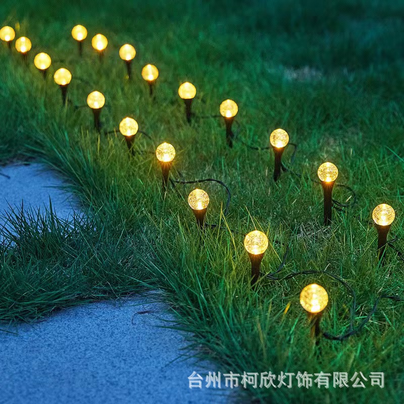 lámpara solar de césped lámpara exterior jardín impermeable lámpara decorativa correa de lámpara doméstica inducida cadena lámpara de suelo