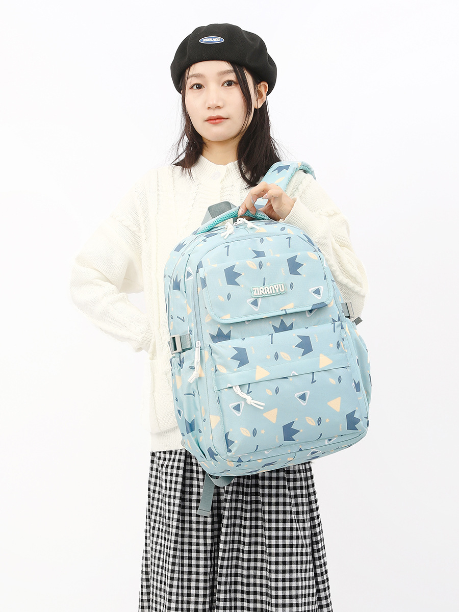 Mochila escolar portátil transfronteriza para niños, mochila nueva de gran capacidad para niñas, mochila con cojín de aire, envío directo, impresión de logotipo