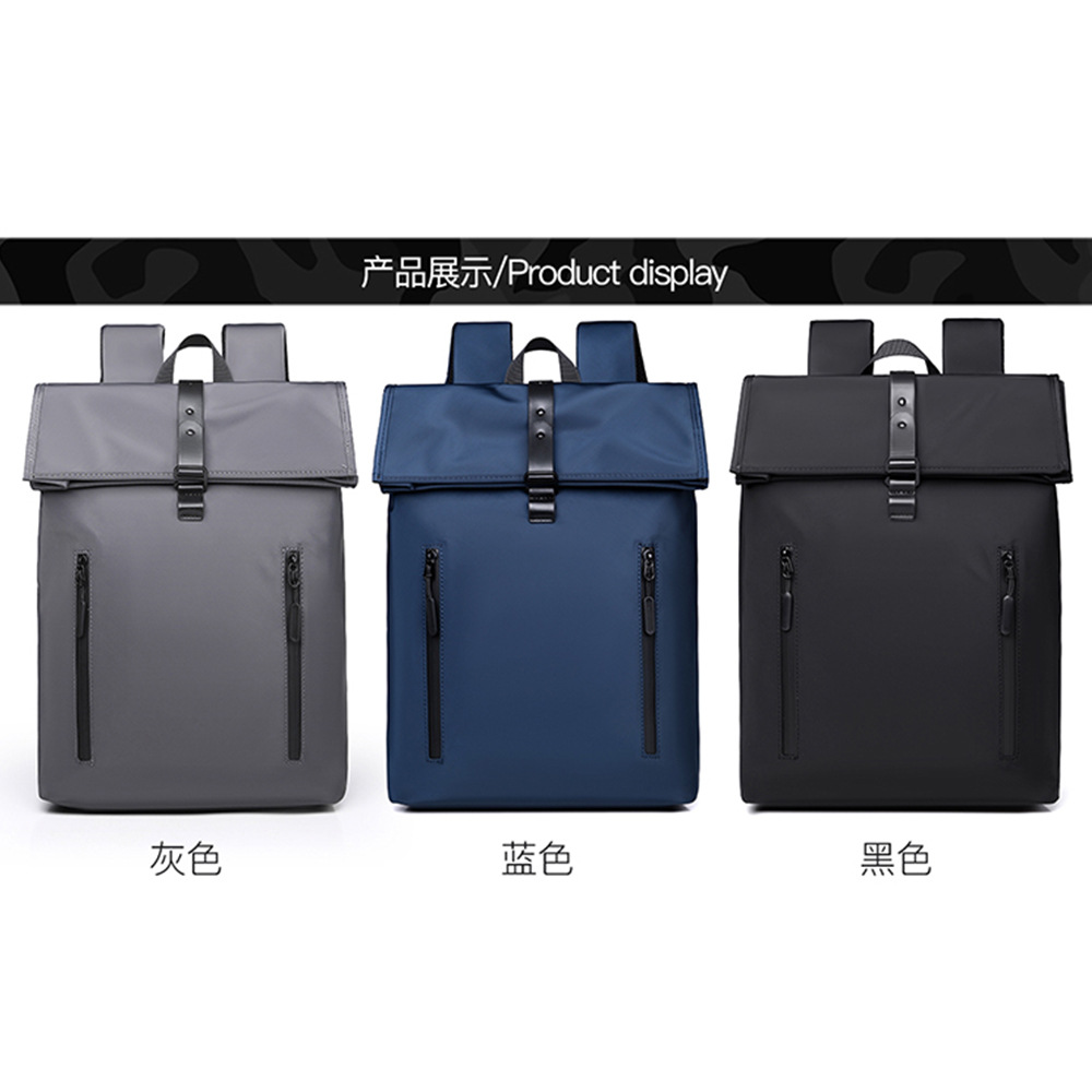 2025 nueva mochila de viaje transfronteriza para hombres de negocios ocio versátil mochila de la parte superior del rollo de la mochila