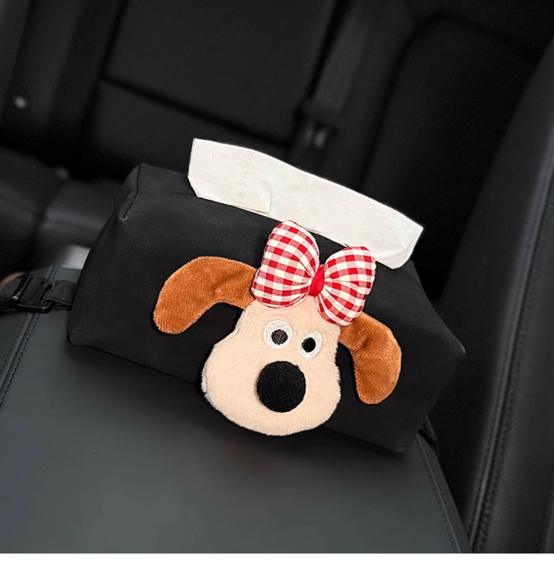 Cute Doll Car Interior Armrest Box Tissue Box Storage Creative High-Value Trendy Model for Women