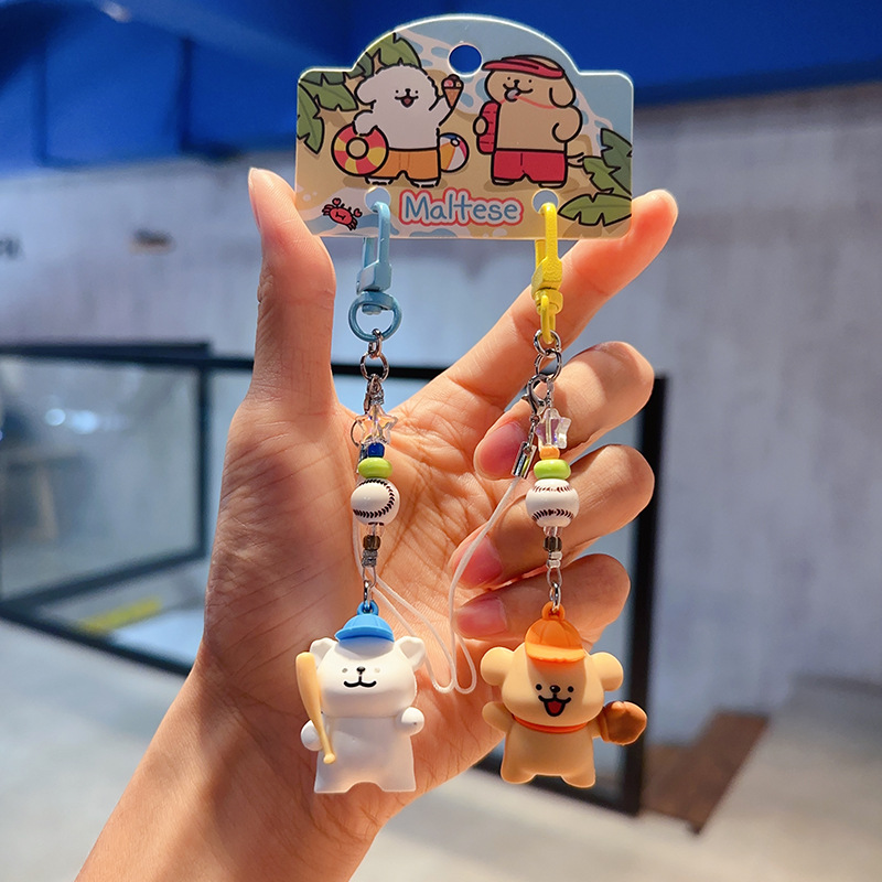 정통 귀여운 라인 강아지 야구 스타일