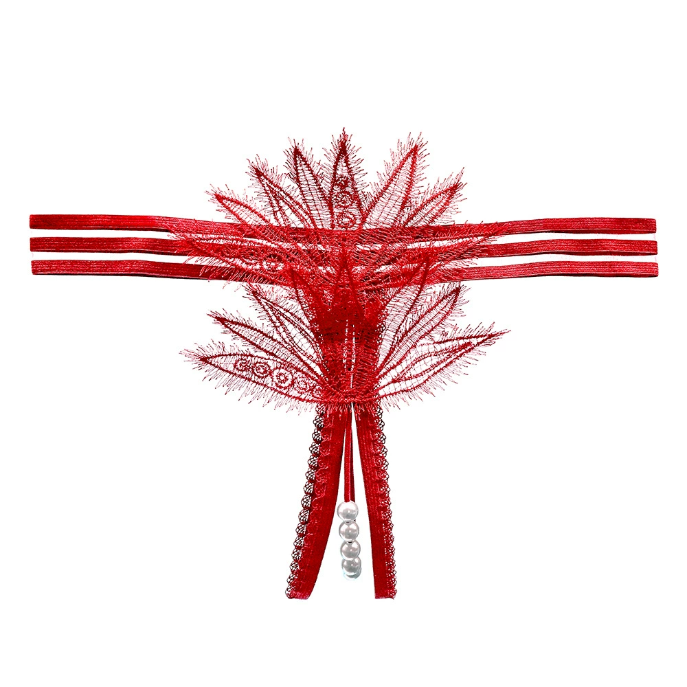 Фасционныеlash eyelashes lace panties can insert women's sexy beads massage bed to tease hot see -through thong 2290