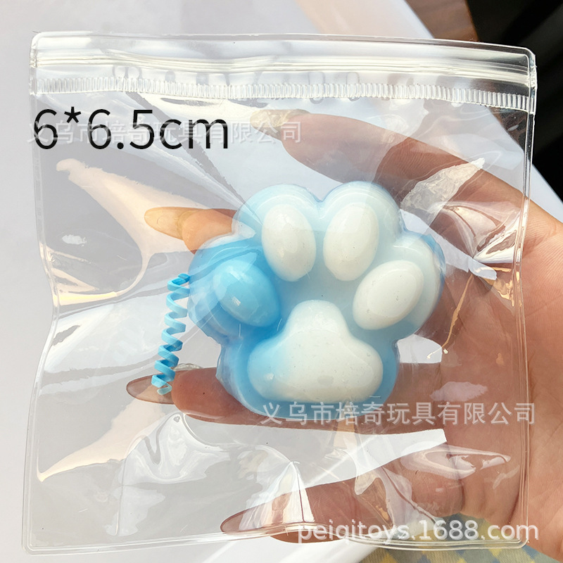 Little Red Book Big Mac Patas de gato transparentes súper grandes pellizcando Flocado súper suave y pegajoso, fabricantes de juguetes de descompresión de rebote lento al por mayor