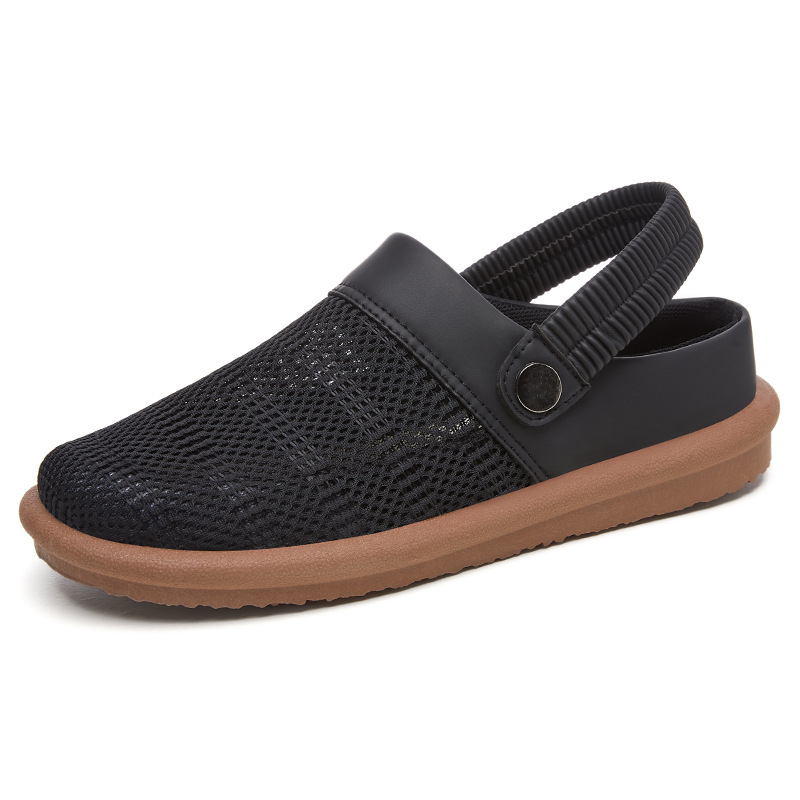 Pantuflas, ropa exterior de mujer, arte de verano, retro, medio remolque, cómodo transfronterizo, zapatos de madre, algodón transpirable, cáñamo, pedal al por mayor