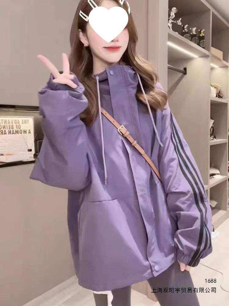 New Spring/Autumn Loose Casual Windproof Hooded Jacket for Women, Fashionable Korean Style Versatile Jacket Top