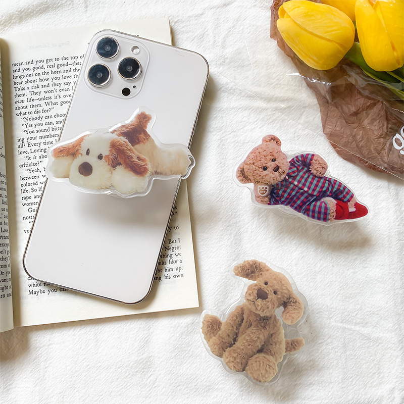 Support d'airbag pour téléphone portable avec coussin d'air paresseux adhésif extensible pour soutenir les ours en peluche, simple et de niche_voghion.com