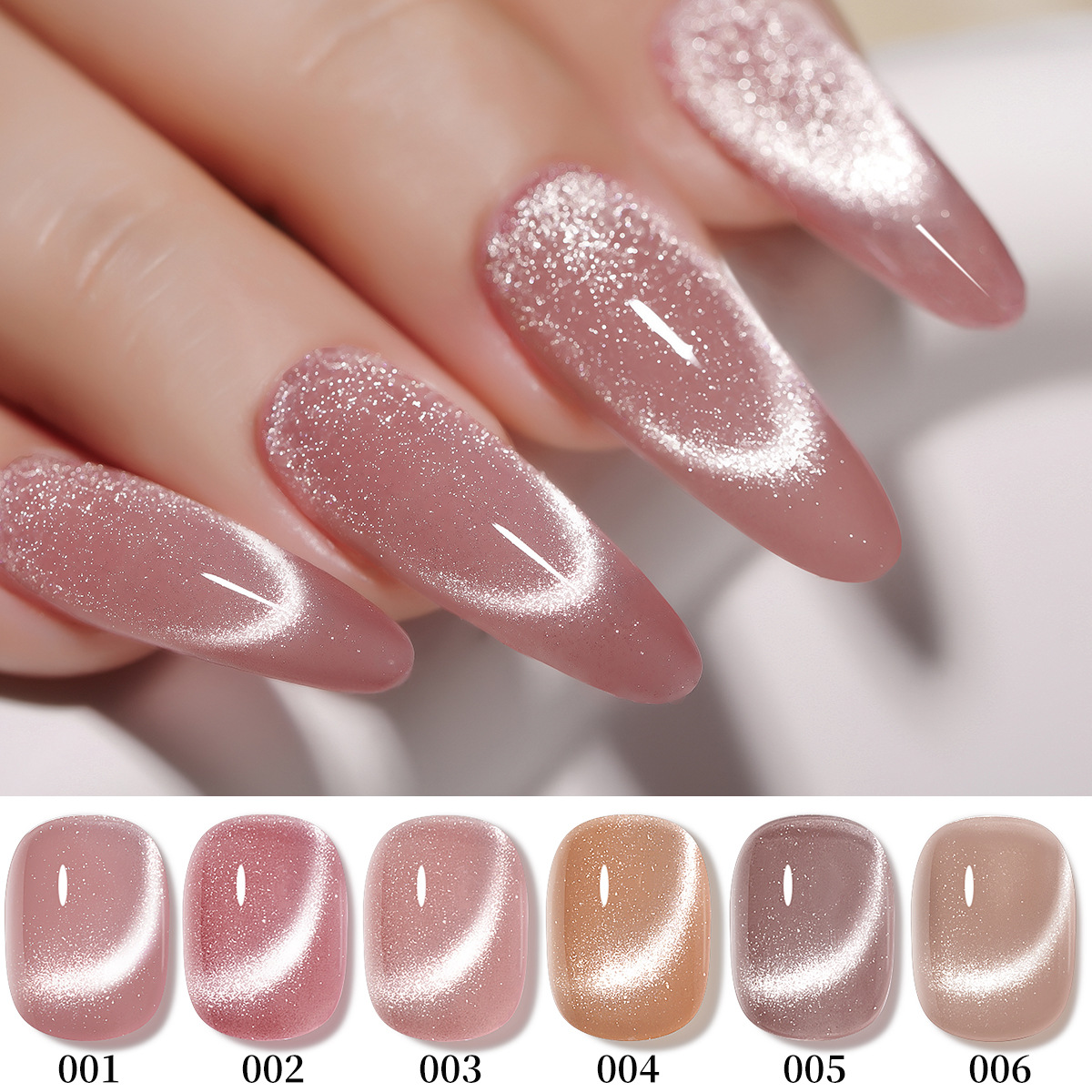 2025 nuevo estilo popular suave y flavor blanco champagne ojo de gato pegamento de uñas especial para la tienda de uñas image 7