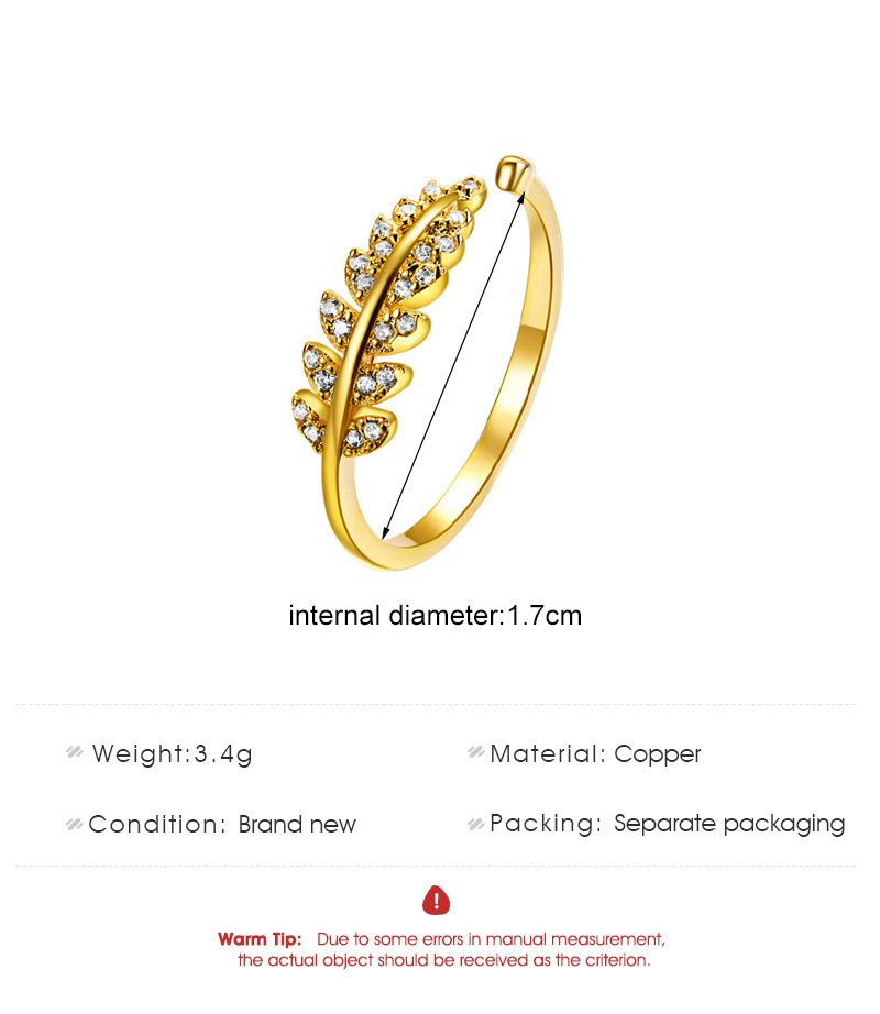 copper inlaid Zircon Butterfly star leaf Opening Ring