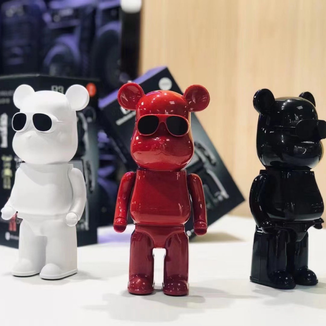 New B3 Little Violent Bear Glasses Bear Wireless Bluetooth Speaker Outdoor Convenient Series Gift Bass Hifi Creative