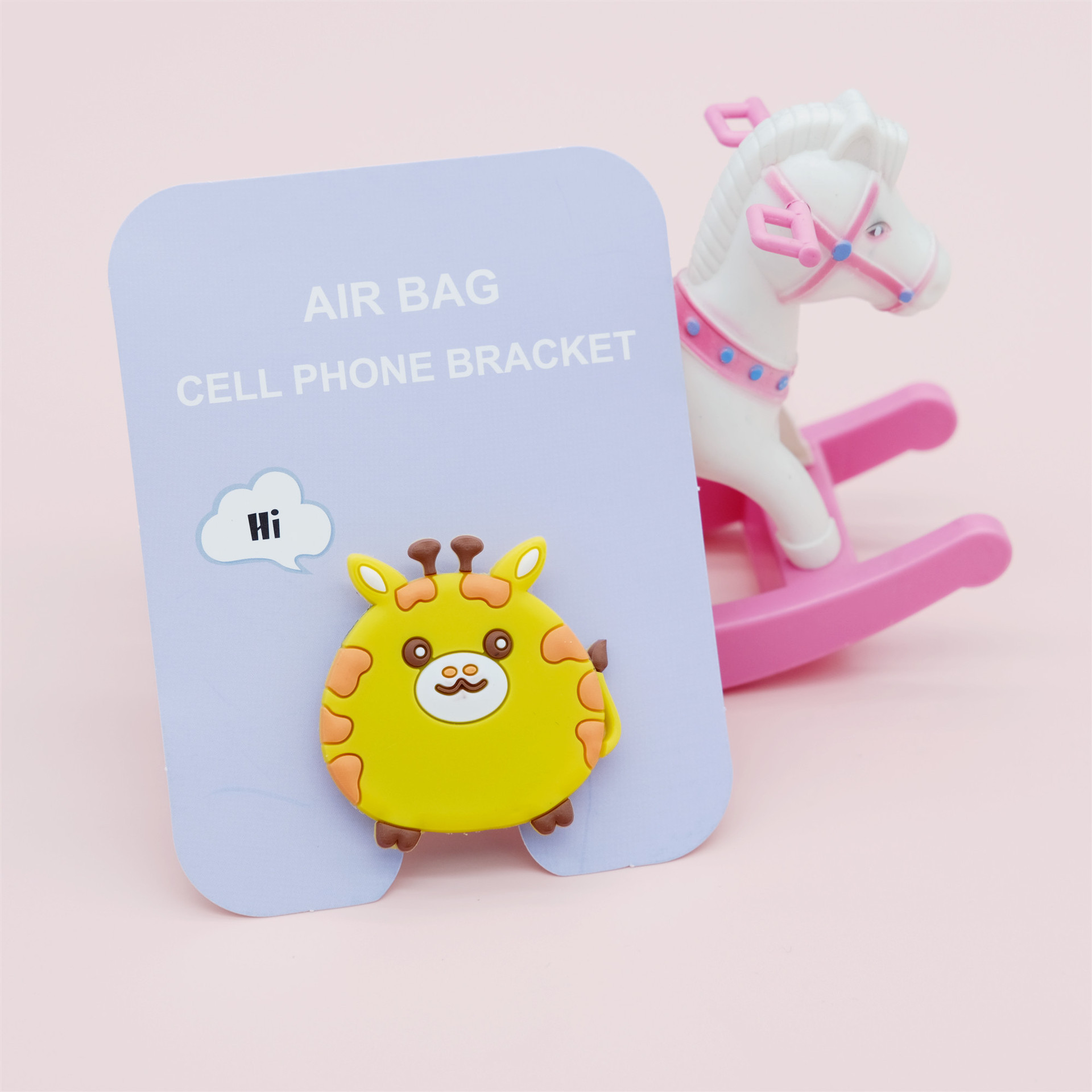 Airbag de dibujos animados soporte de teléfono móvil retráctil creativo personalizado escritorio plegable adhesivo perezoso soporte pequeño multifuncional