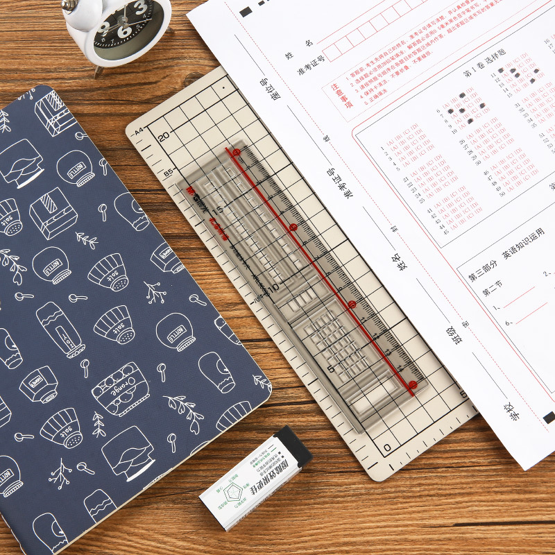Chen Guang ARL96099 Exam Answer Sheet Ruler Student Straight Ruler with Peking Temple Blessing Series Painting Measuring Scale Stationery Wholesale