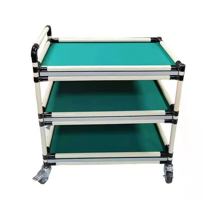 郑州防静电周转车物料手推车移动分拣车带轮车二代、三代精益管防