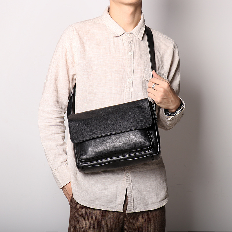 Source factory wholesale new fashion all-match men's leather shoulder bag women's casual messenger bag leather ipad bag Source factory wholesale new fashion all-match men's leather shoulder bag women's casual messenger bag leather ipad bag