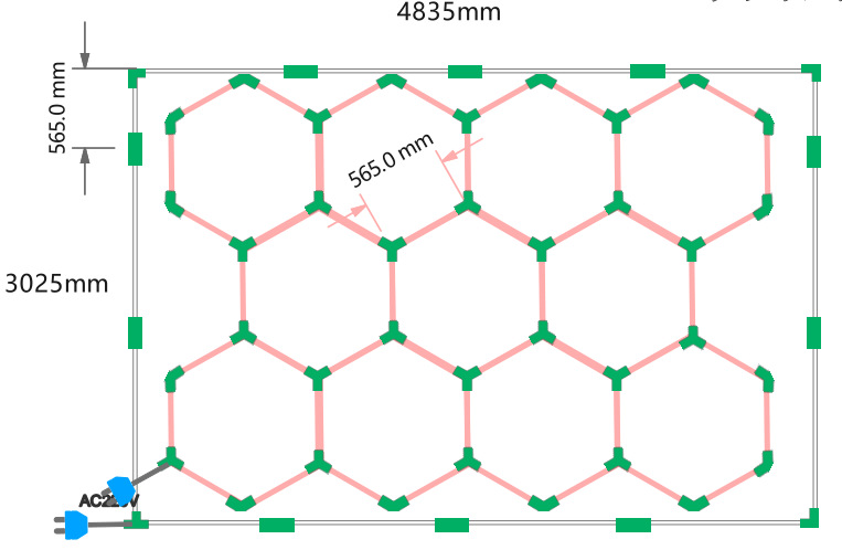 대형 벌집 3m * 4.8m 벌집 조명