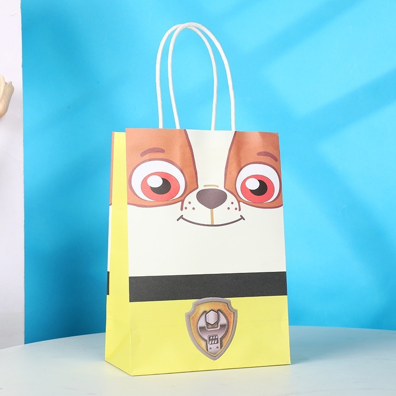 Bolsas de regalo de cumpleaños, bolsas de cartón cartón, bolsas de embalaje para llevar, bolsas de embalaje de regalo de fiesta para niños, bolsas de mano