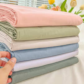 新款纯色亲肤水洗棉单件床单简约单品学生宿舍单人被单三件套批发