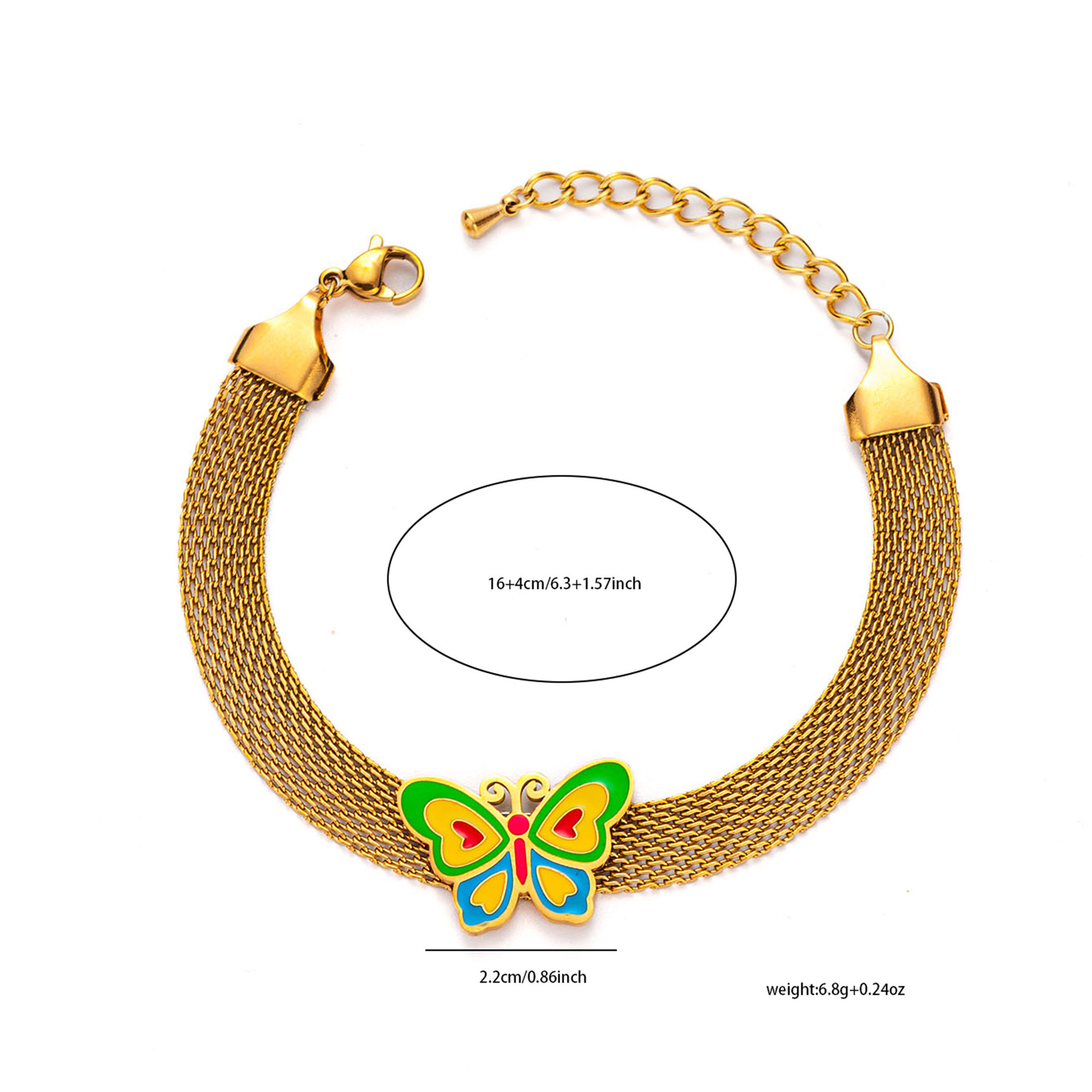 Brazalete de serpiente plana de color mariposa 0080