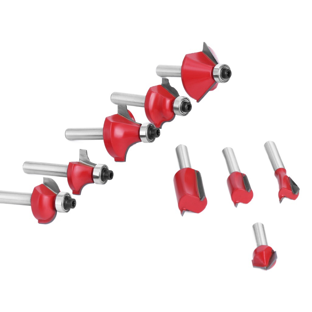 Fresa para trabajar la madera con vástago de 6/6.35/8/12/12.7 mm, máquina de grabado, hoja de aleación de acero de tungsteno, herramienta de corte de tres filos.