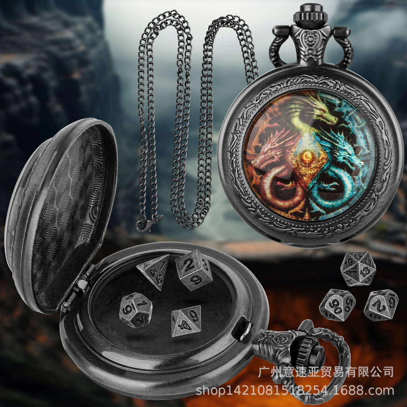 2024 новый горячий продажа DND кости DIY зодиак дракон узор нашивка в середине номер, ракушка-подложка, от имени ракушки