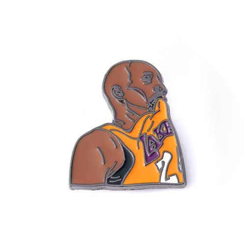 Athlete Badge Kobe Mamba Mentality Netball Snake Surrounding Basketball Celebrity Alloy Epoxy Brooch Badge