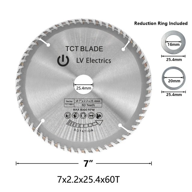 7英寸*25.4*40T/60T硬质合金切割片锯片TCT木工圆锯片推台锯