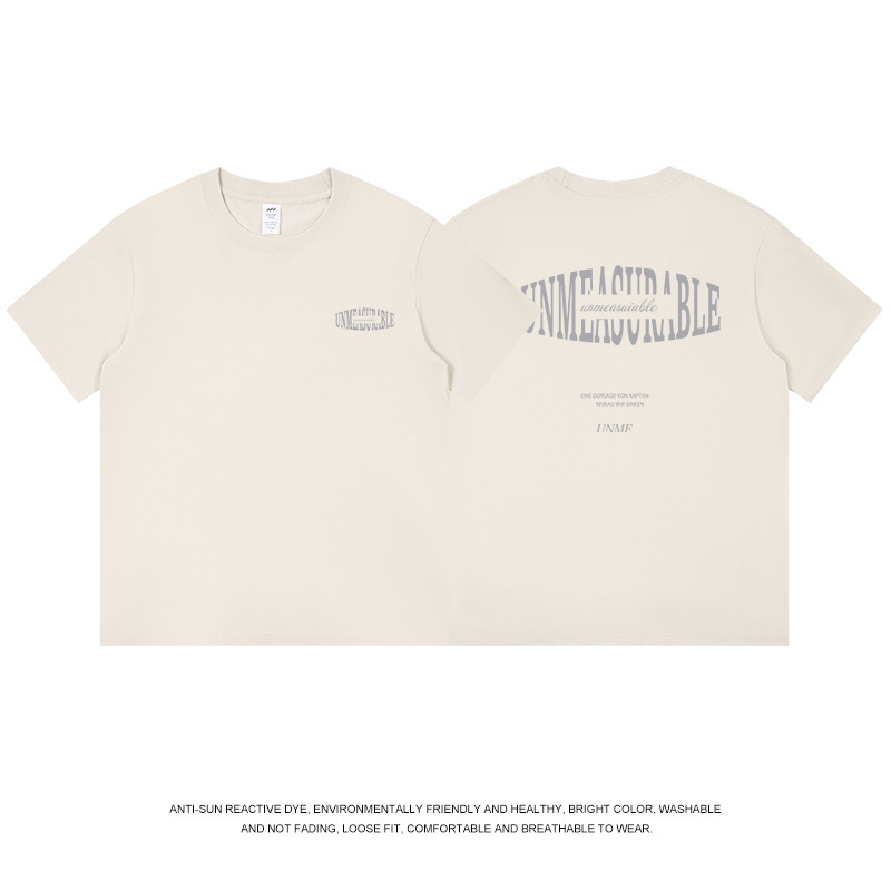 メンズ夏服ゆったり純綿半袖メンズカジュアルTシャツトレンドブランドメンズ個性派プリントトップスins女性卸売|undefined