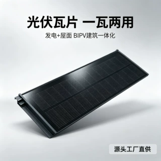 平面太阳能光伏瓦bipv屋顶光伏瓦防火防水别墅工商住宅屋面发电瓦