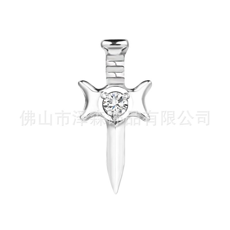 Pointed titanium steel lip stud product view
