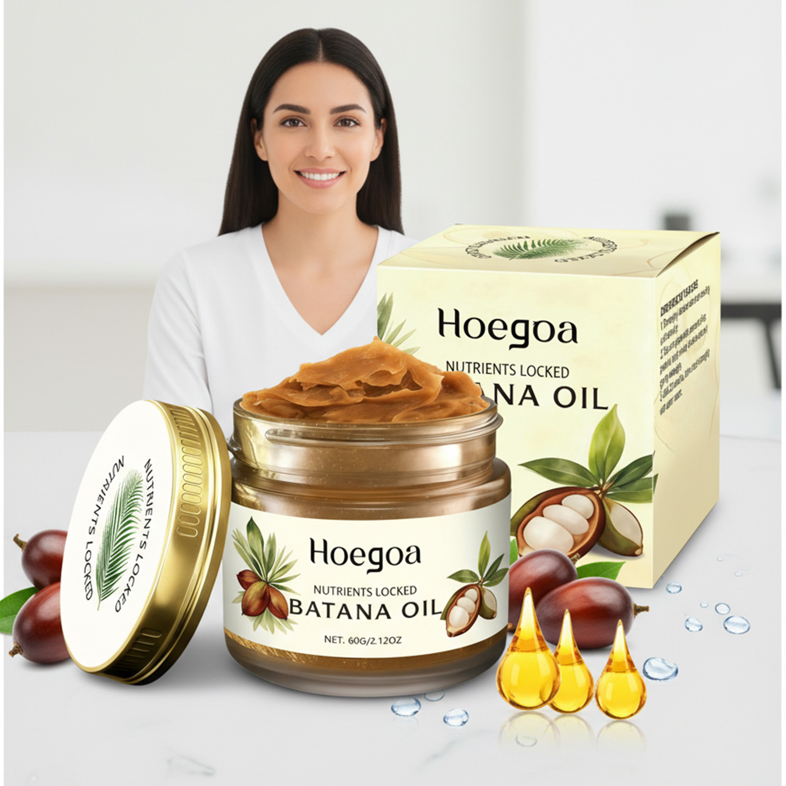 Hoegoa 巴塔纳护发膜 护理毛躁顺毛滋润柔顺秀发呵护发质护发膜