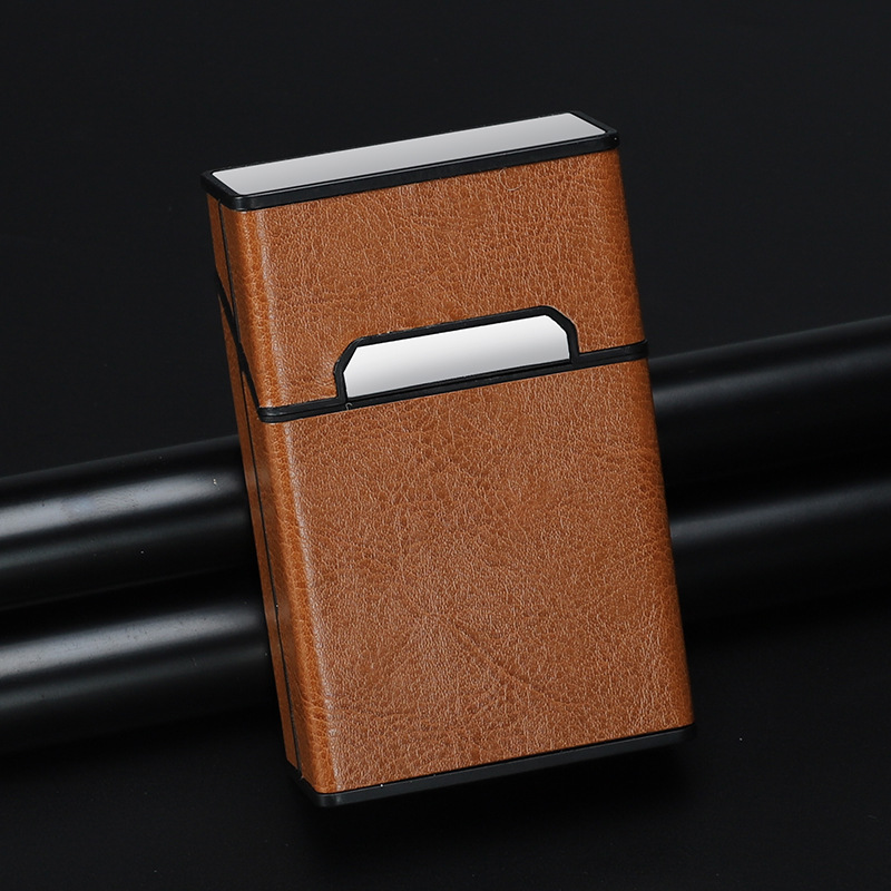 Caja de cigarrillos 20 paquetes Caja de regalo Caja de cigarrillos en bruto de cuero Caja de cigarrillos magnética portátil personalizada para niños Caja de cigarrillos anticolisión y a prueba de humedad para niñas