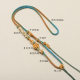 High-grade handmade braided rope jade jade pendant rope beeswax necklace rope gold pendant rope thousands of miles peach blossom rope