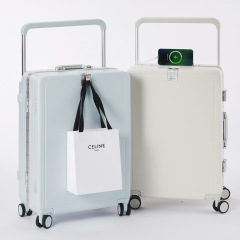 新款宽拉杆行李箱铝框结实耐用大容量多功能旅行箱学生静音密码箱