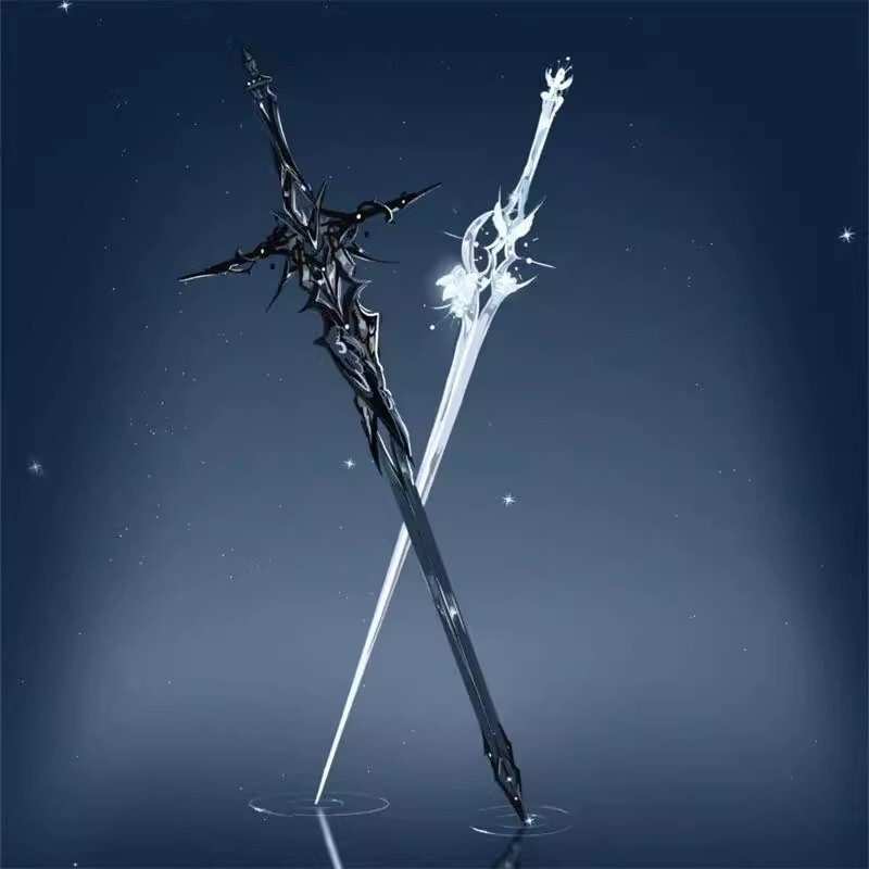 【 | | Empty·Fluorescent | | Brother-Sister Couple】Weapon Hairpin Anime Game Fan Merchandise Hair Accessory Birthday Gift