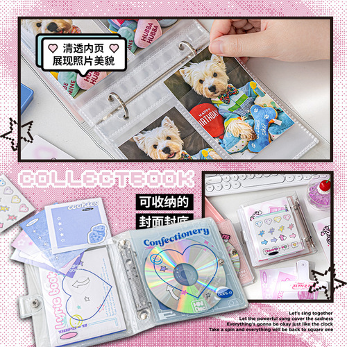 Oopsday Disc Original Retro CD Record Standalone Instant Film Mini Card Storage Album Loose Leaf Design Creative Photo Album