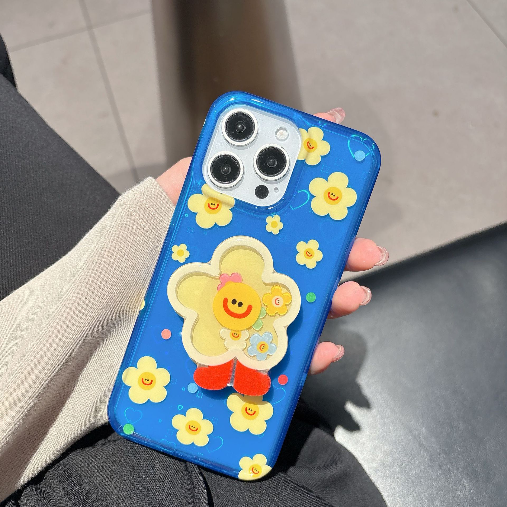 Pequeña niña fresca flor amarilla para Apple 16ProMax funda para teléfono 15Pro Pareja 14/13 Nuevo 15PM