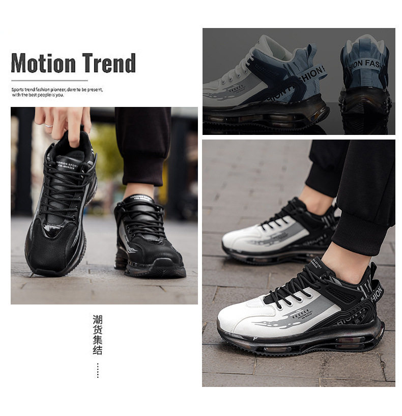 Giày chạy bộ nam đệm khí thoáng khí chống trượt giảm chấn kiểu dad shoes — 537 màu đen, 537 trắng xanh, 537 trắng đen chi tiết 3