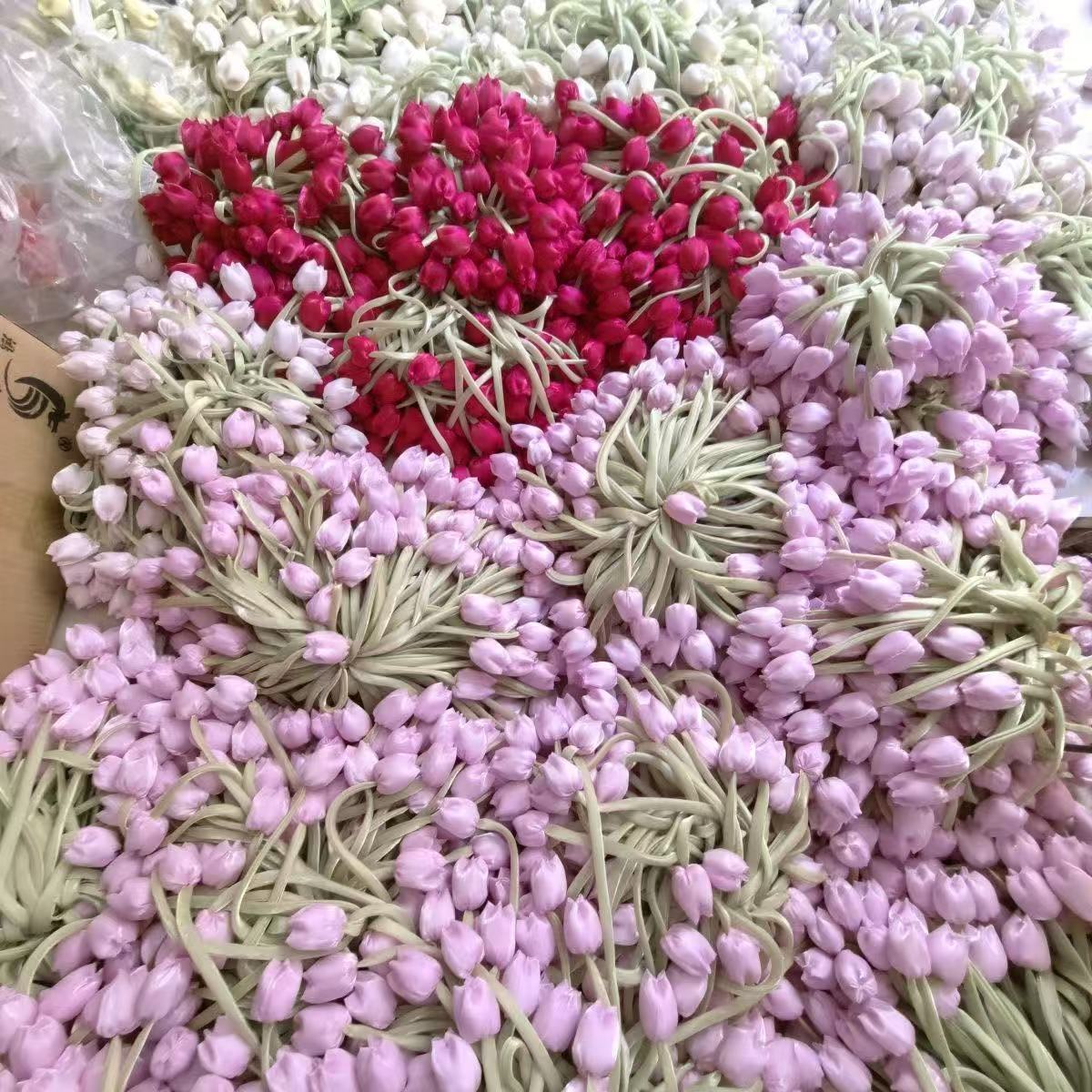 韩系花苞郁金香花朵饰品配件窗帘装饰diy母亲节花朵蛋糕饰品辅料