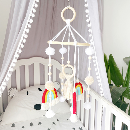 Rainbow starry sky ins wall hanging decoration B&B children's room aerial balance pendant indoor living room creative pendant