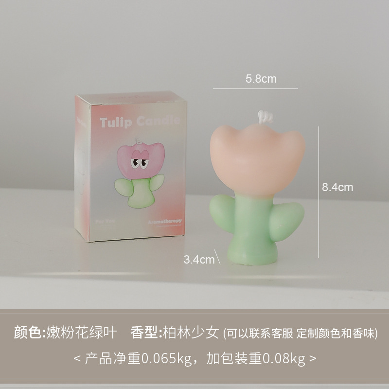 Tulipanes Velas de aromaterapia Recuerdos creativos al por mayor Regalos de fragancia del día del maestro hechos a mano Cera de modelado de flores de simulación