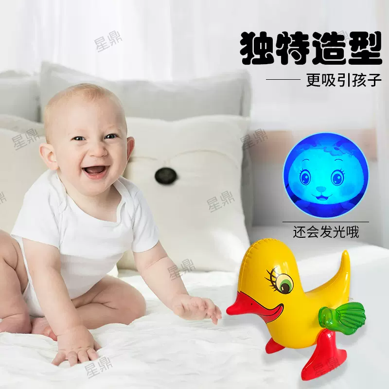 厂家批发网红夜光充气青蛙发光气球摆地摊玩具儿童夜市弹力绳弹跳