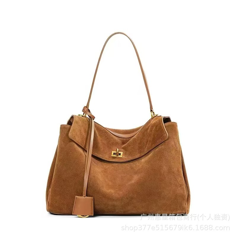 25 新しいロデオ大容量トートバッグ女性のリラックスしたニュートラルロックケリーバッグ本革ショルダーメッセンジャーバッグ|undefined