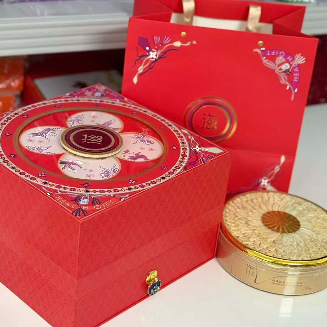 旋转音乐盒滋补养生礼盒中秋实用有面西洋参送长辈伴手礼人参保健