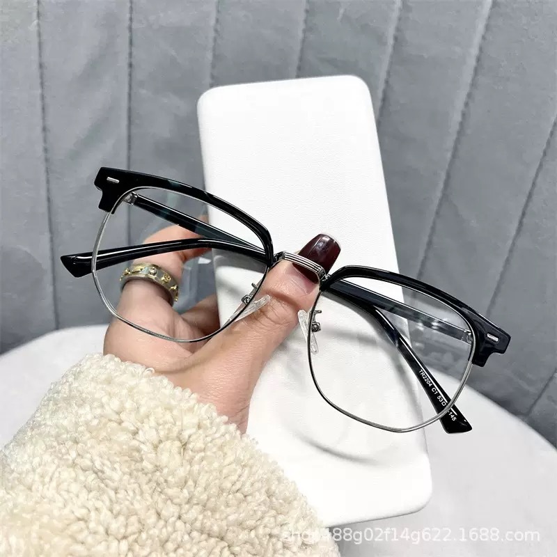 Black silver frame