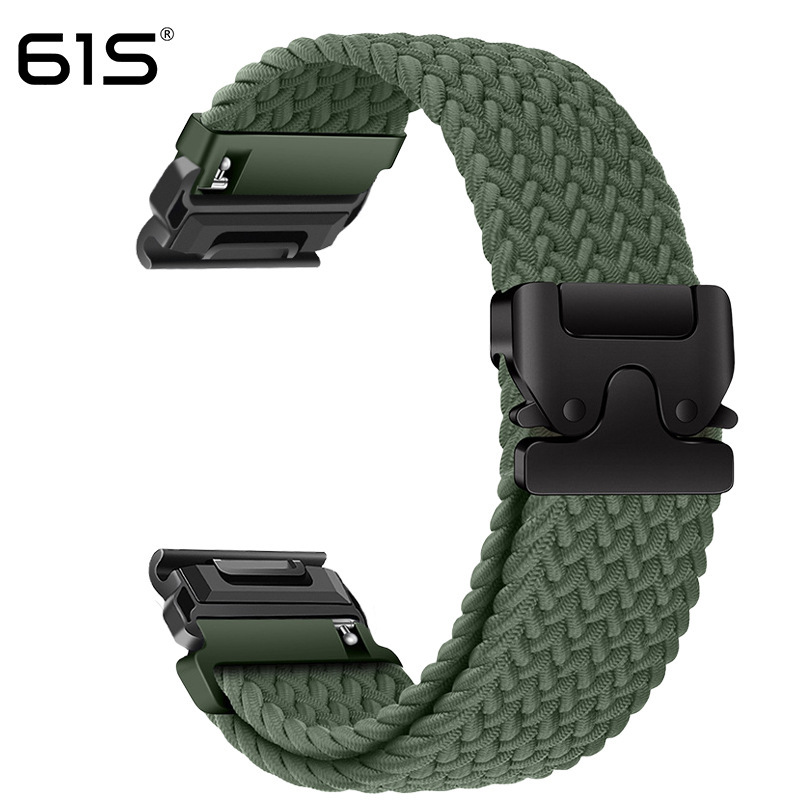 61S适用Garmin佳明飞耐时Fenix8/7XPro/955/965 弹力伞扣编织表带|undefined