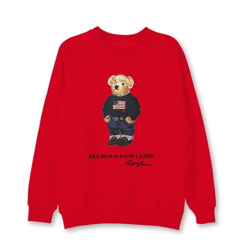 TWICE Nayeon Airport Edition Crew Neck Sweatshirt Matching Outfit Cute Teddy Bear Long Sleeve Top with Fleece Autumn/Winter Trend